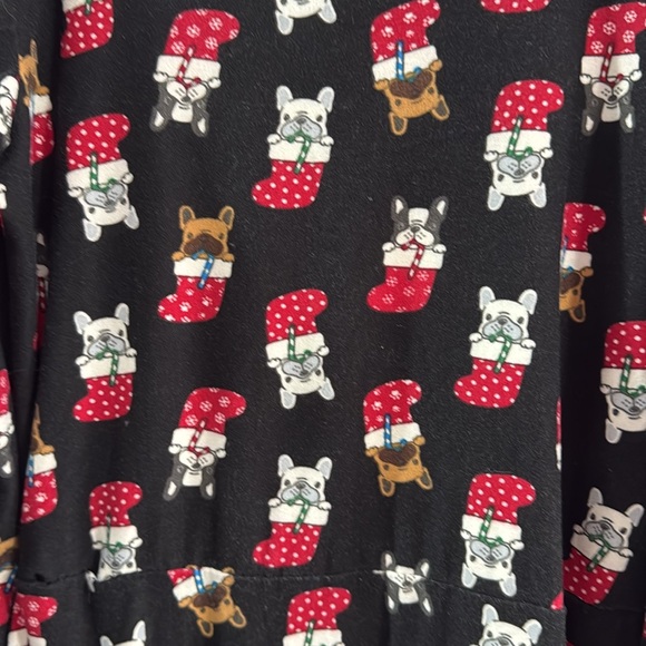 French bulldog Christmas long sleeve dress - Picture 2 of 2